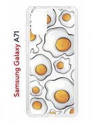 Чехол-накладка Samsung Galaxy A71 (582679) Kruche PRINT Глазунья