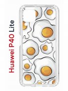 Чехол-накладка Huawei P40 Lite  (588940) Kruche PRINT Глазунья