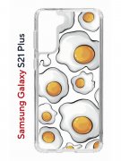 Чехол-накладка Samsung Galaxy S21 Plus (594681) Kruche PRINT Глазунья