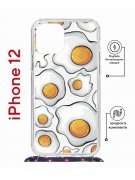 Чехол-накладка iPhone 12/12 Pro Kruche Magrope Print Глазунья