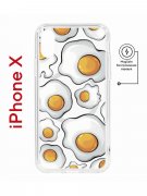 Чехол-накладка Apple iPhone X (598892) Kruche PRINT Глазунья