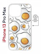 Чехол-накладка iPhone 13 Pro Max Kruche Magnet Print Глазунья