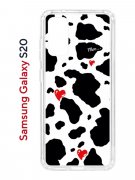 Чехол-накладка Samsung Galaxy S20 Kruche Print Корова