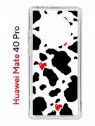 Чехол-накладка Huawei Mate 40 Pro (593961) Kruche PRINT Корова