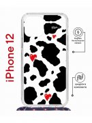 Чехол-накладка Apple iPhone 12  (598927) Kruche PRINT Корова