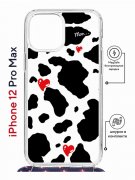 Чехол-накладка iPhone 12 Pro Max Kruche Magrope Print Корова