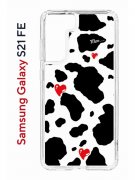 Чехол-накладка Samsung Galaxy S21 FE (612847) Kruche PRINT Корова