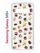 Чехол-накладка Samsung Galaxy S10+ Kruche Print Cake