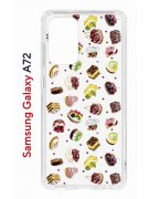 Чехол-накладка Samsung Galaxy A72 (598893) Kruche PRINT Cake