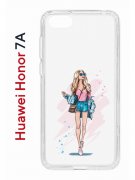 Чехол-накладка Huawei Honor 7A/Y5 2018/Y5 Prime 2018 Kruche Print Fashion Girl