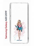 Чехол-накладка Samsung Galaxy A20 2019 (580663) Kruche PRINT Fashion Girl