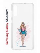 Чехол-накладка Samsung Galaxy A50 2019/A50S 2019/A30S 2019 Kruche Print Fashion Girl