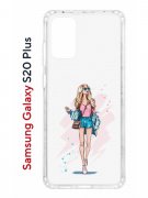 Чехол-накладка Samsung Galaxy S20 Plus Kruche Print Fashion Girl