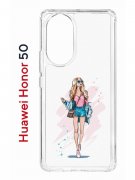 Чехол-накладка Huawei Nova 9 (610635) Kruche PRINT Fashion Girl