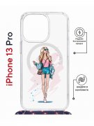 Чехол-накладка Apple iPhone 13 Pro (610630) Kruche PRINT Fashion Girl
