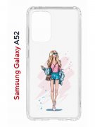 Чехол-накладка Samsung Galaxy A52 (598894) Kruche PRINT Fashion Girl