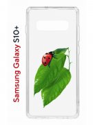 Чехол-накладка Samsung Galaxy S10+ Kruche Print Ladybug