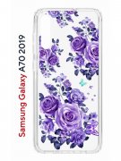 Чехол-накладка Samsung Galaxy A70 2019 Kruche Print Roses