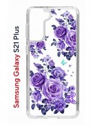 Чехол-накладка Samsung Galaxy S21 Plus (594681) Kruche PRINT Roses