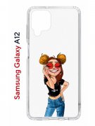 Чехол-накладка Samsung Galaxy A12 (594609) Kruche PRINT Smiling