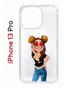 Чехол-накладка Apple iPhone 13 Pro (606543) Kruche PRINT Smiling