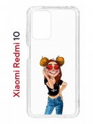 Чехол-накладка Xiaomi Redmi 10 (612846) Kruche PRINT Smiling
