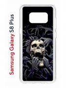 Чехол-накладка Samsung Galaxy S8 Plus Kruche Print Skull Hands