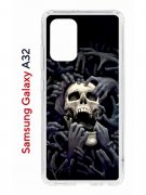 Чехол-накладка Samsung Galaxy A32 Kruche Print Skull Hands