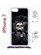 Чехол-накладка Apple iPhone 7 (598922) Kruche PRINT Skull Hands