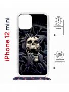 Чехол-накладка Apple iPhone 12 mini (598926) Kruche PRINT Skull Hands