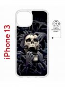 Чехол-накладка iPhone 13 Kruche Magnet Print Skull Hands