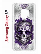 Чехол-накладка Samsung Galaxy S9 Kruche Print Sugar Skull