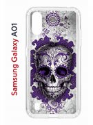 Чехол-накладка Samsung Galaxy A01/A015 Kruche Print Sugar Skull