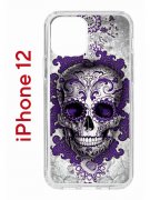 Чехол-накладка iPhone 12/12 Pro Kruche Print Sugar Skull