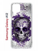 Чехол-накладка Samsung Galaxy A12 (594609) Kruche PRINT Sugar Skull