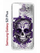Чехол-накладка Samsung Galaxy S21 Plus (594681) Kruche PRINT Sugar Skull