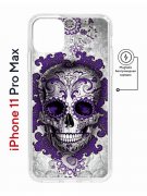 Чехол-накладка Apple iPhone 11 Pro Max (598895) Kruche PRINT Sugar Skull
