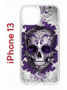 Чехол-накладка iPhone 13 Kruche Print Sugar Skull