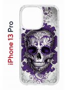 Чехол-накладка Apple iPhone 13 Pro (606543) Kruche PRINT Sugar Skull