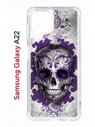 Чехол-накладка Samsung Galaxy A22/M22/M32 Kruche Print Sugar Skull