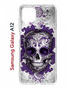 Чехол-накладка Samsung Galaxy A12 (608589) Kruche PRINT Sugar Skull