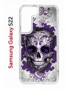 Чехол-накладка Samsung Galaxy S22 (610633) Kruche PRINT Sugar Skull