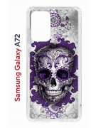 Чехол-накладка Samsung Galaxy A72 (598893) Kruche PRINT Sugar Skull