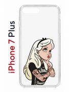 Чехол-накладка iPhone 7 Plus Kruche Print Tattoo Girl