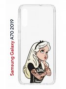 Чехол-накладка Samsung Galaxy A70 2019 Kruche Print Tattoo Girl