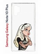 Чехол-накладка Samsung Galaxy Note 10+ Kruche Print Tattoo Girl