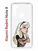 Чехол-накладка Xiaomi Redmi Note 8 Kruche Print Tattoo Girl