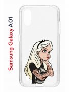 Чехол-накладка Samsung Galaxy A01/A015 Kruche Print Tattoo Girl