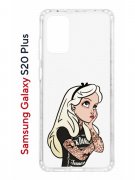 Чехол-накладка Samsung Galaxy S20 Plus Kruche Print Tattoo Girl