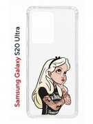 Чехол-накладка Samsung Galaxy S20 Ultra Kruche Print Tattoo Girl